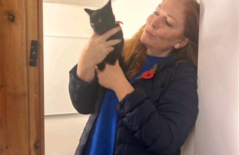 Jane with Midnight - Cats Protection