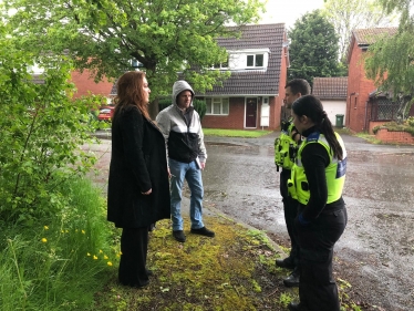Jane with local police in Pendeford